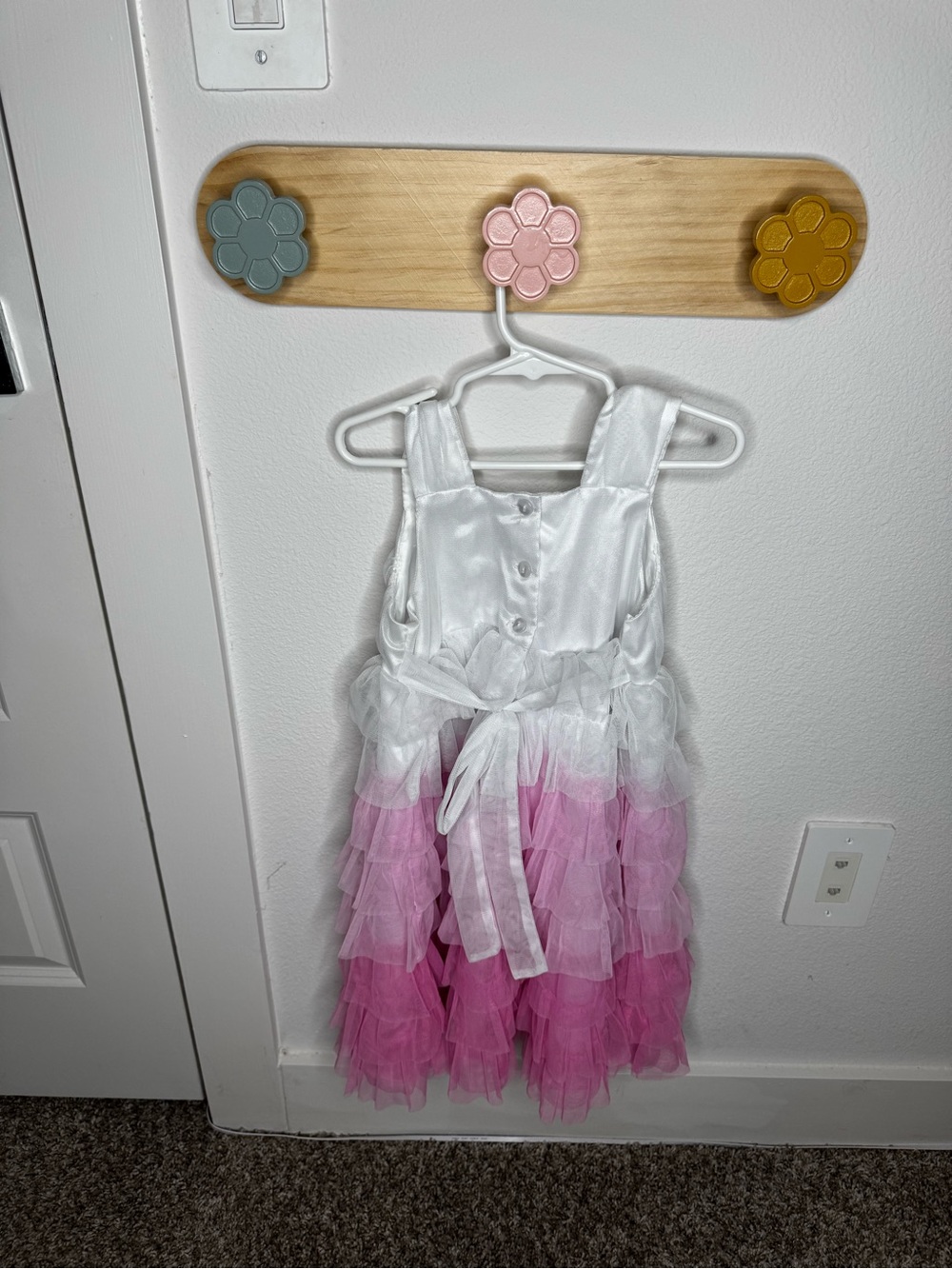 Jona Michelle White and Pink Layered Tulle Party Dress - Picture 2 of 5